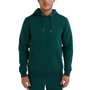 Sudadera Unisex con Capucha Color Verde y Logotipo D.Franklin negro