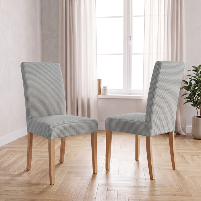 COPPIA VESTISEDIA CON SCHIENALE LESLIE, Microfibra/Elastan - GRIGIO CHIARO