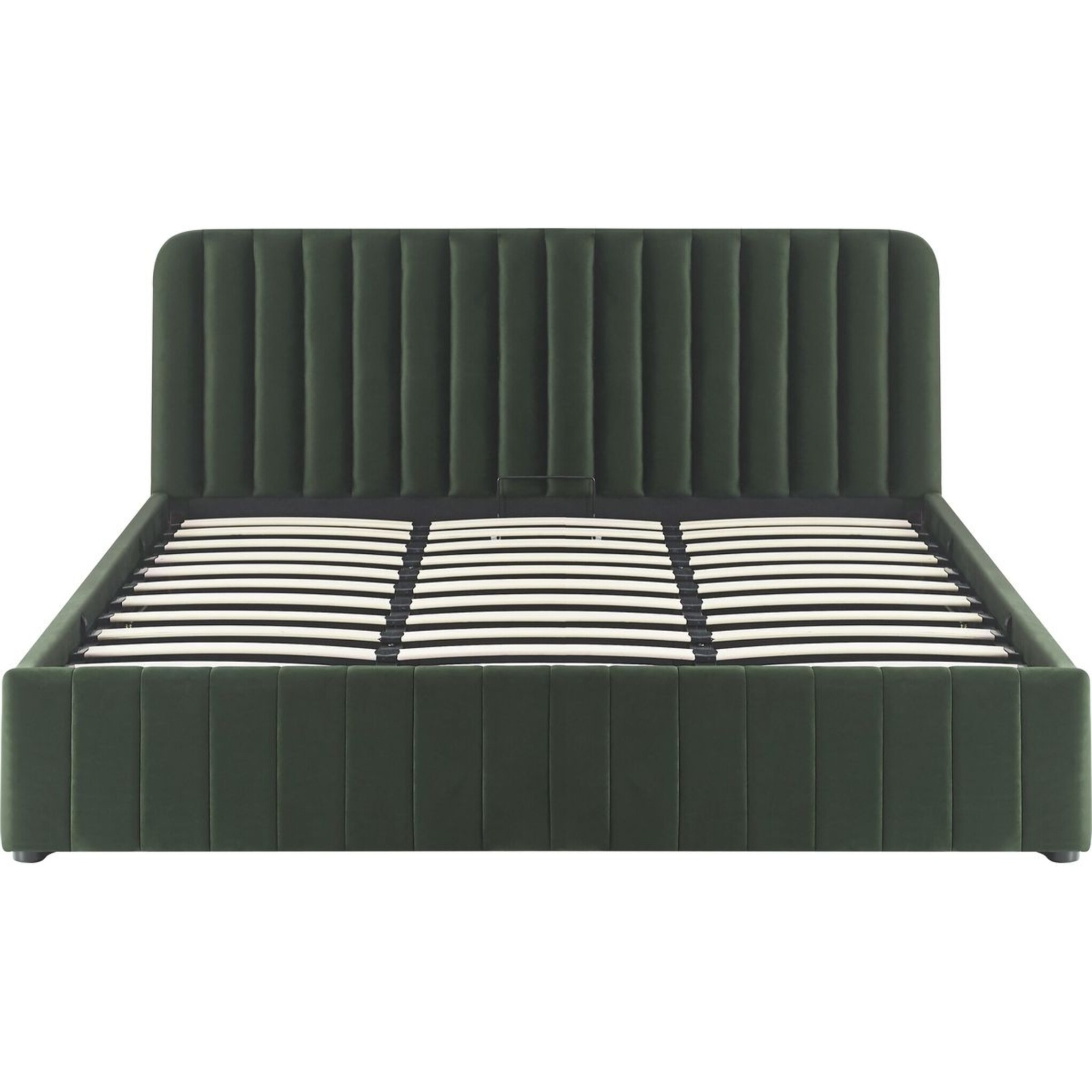 Lit coffre avec tête de lit en velours - AVA