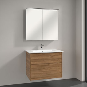 Armoire de toilette Finero en saillie avec éclairage 22 x 80,7 x 75,8 cm