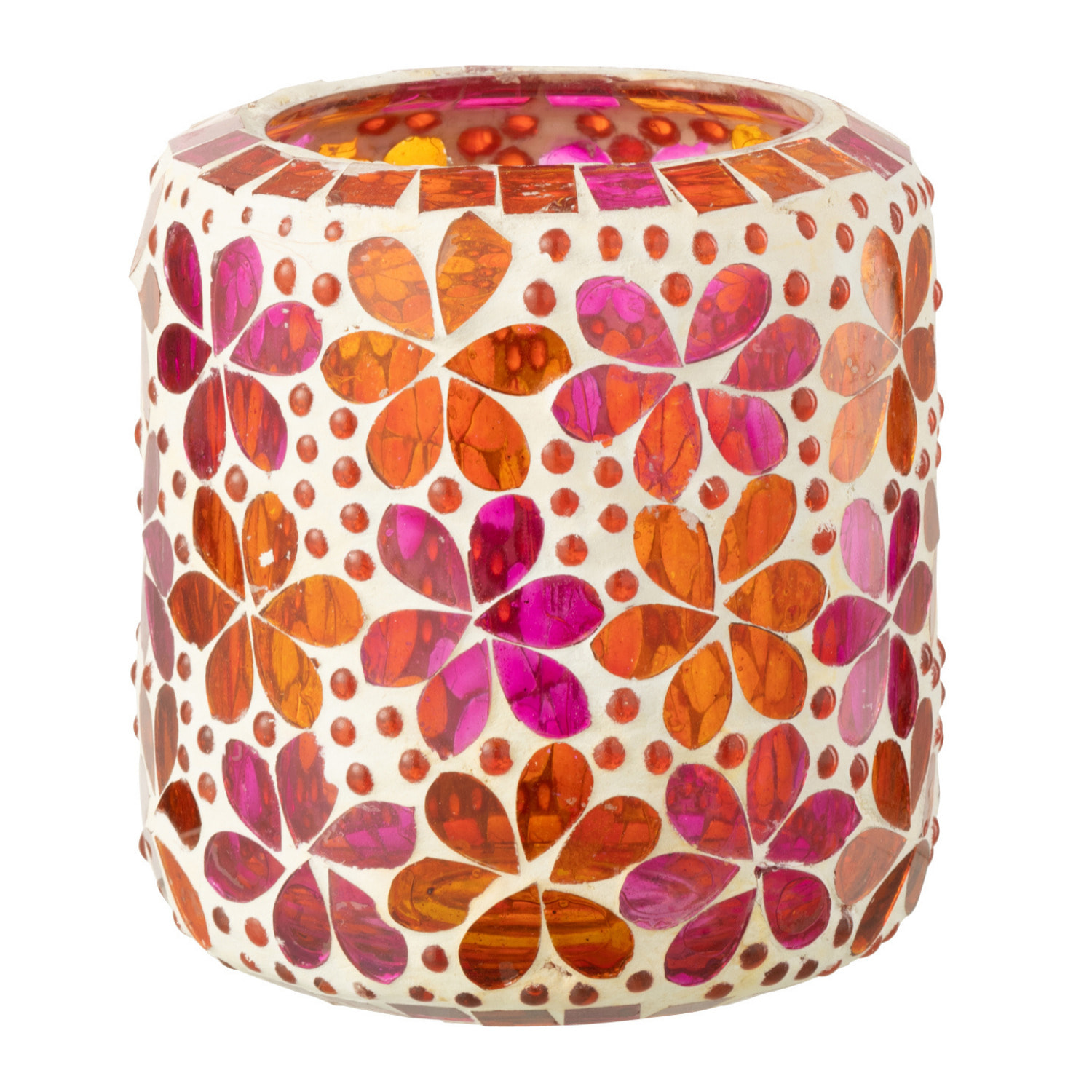 J-Line Chandelier Mosaïque - verre - rose foncé/orange - 2 pièces