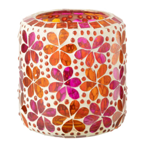 J-Line Chandelier Mosaïque - verre - rose foncé/orange - 2 pièces