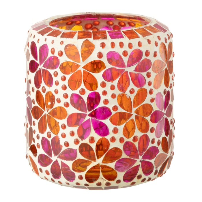 J-Line Chandelier Mosaïque - verre - rose foncé/orange - 2 pièces