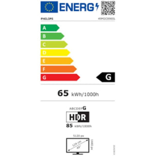 Ecran PC Gamer PHILIPS Evnia 49M2C8900L 49" Incurvé QHD 144Hz QD-OLED HDR 400 HDMI 2.1 Ambiglow