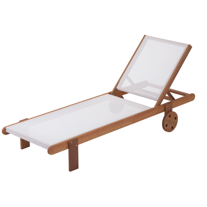 Bain de soleil en bois exotique "Saïgon" - Maple - Ecru