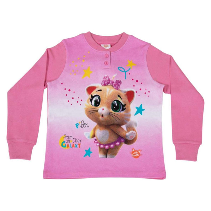 Pigiama Bambina Milady 44 Gatti Rosa Lei 44 Gatti Multicolor