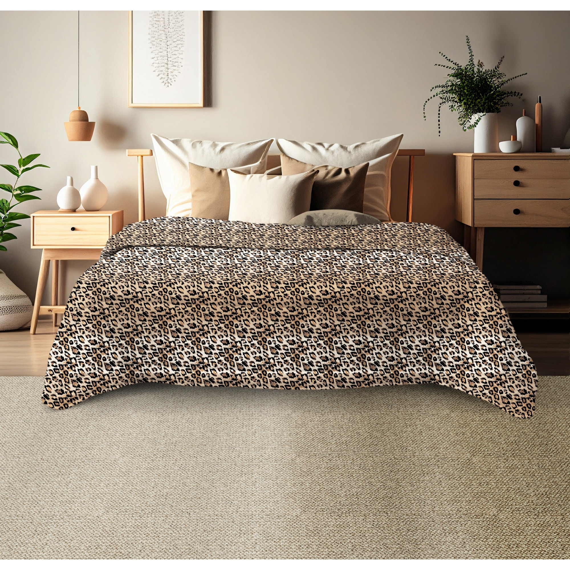 TRAPUNTA INVERNALE MATRIMONIALE MACULATO BEIGE MADE IN ITALY