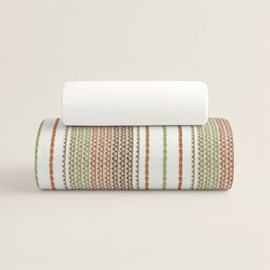 Funda Nórdica Estampada - Cierre Solapa - 100% Algodón - Incluye 1/2 Fundas de Almohada - Austin