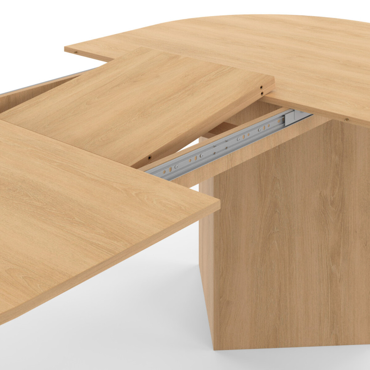 Table à manger extensible Gabin 160-200cm effet hêtre