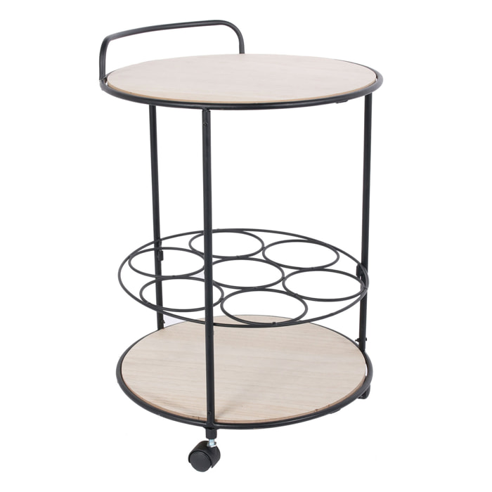 Desserte Porte Bouteille 37x37x60cm