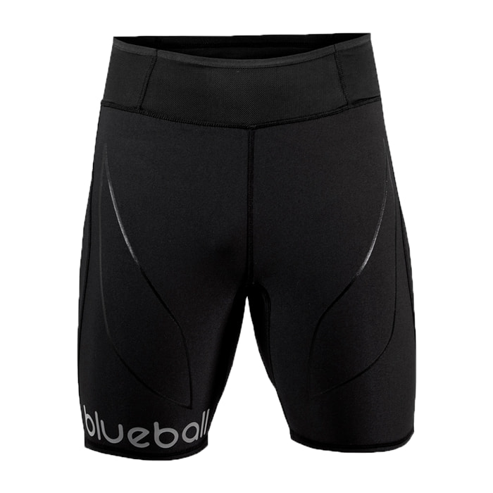 PANTALÓN CORTO DE COMPRESIÓN RUNNING PARA HOMBRE BLUEBALL EN NEGRO.