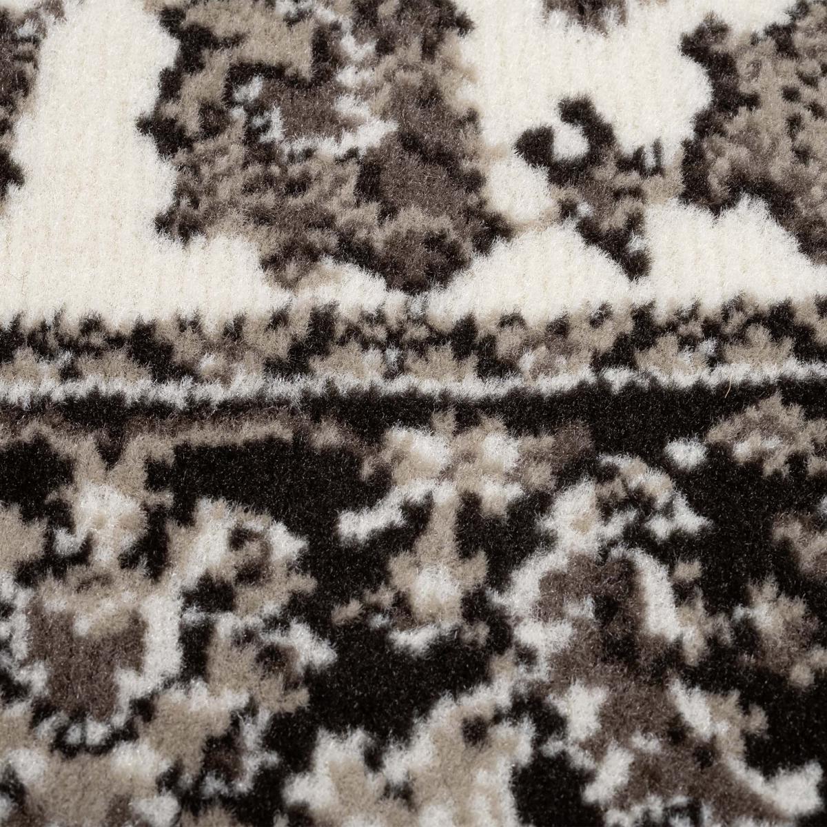 Tapis SILO motif traditionnel oriental beige et noir