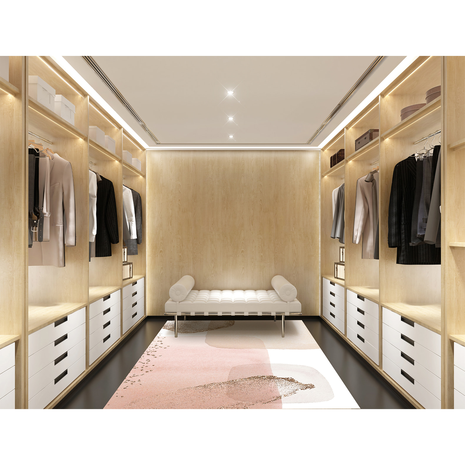 Alfombra de vinilo CERAMIKO, Larissa, diseño moderno [Diam] 180 cm