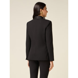 Oltre - Blazer de tejido crepé - Negro