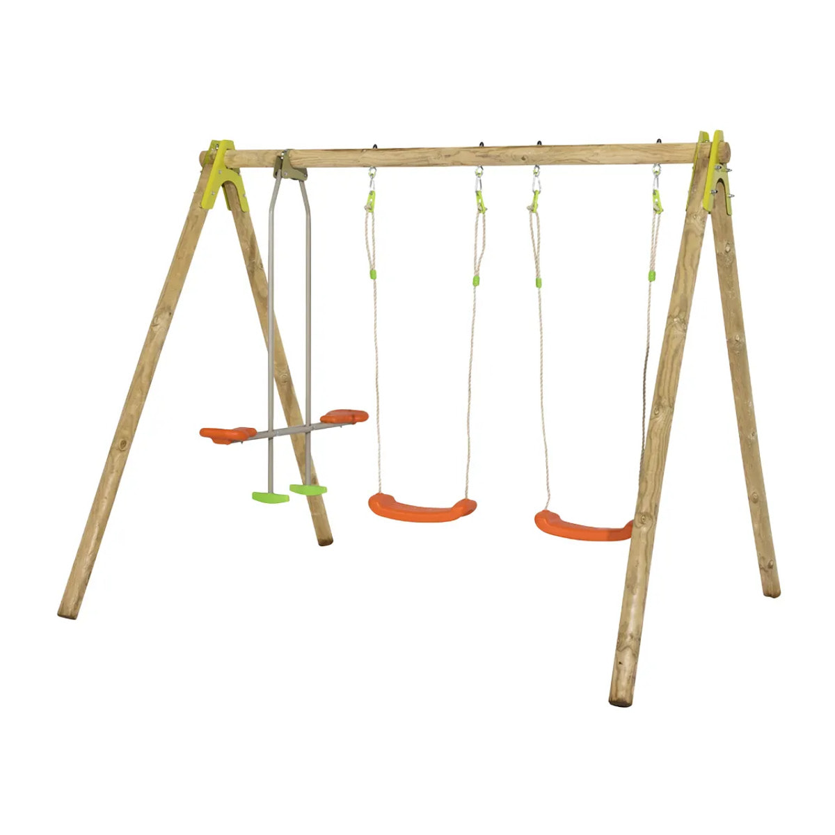 Portique bois 1.90 m Natura BERRY - 4 enfants
