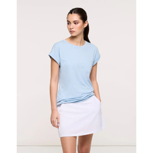 Camiseta Manga Corta Azul Celeste - Ibosen