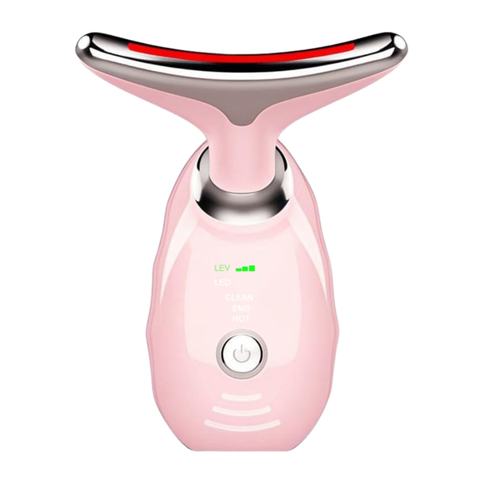 Masajeador facial y de cuello antiedad Rosa