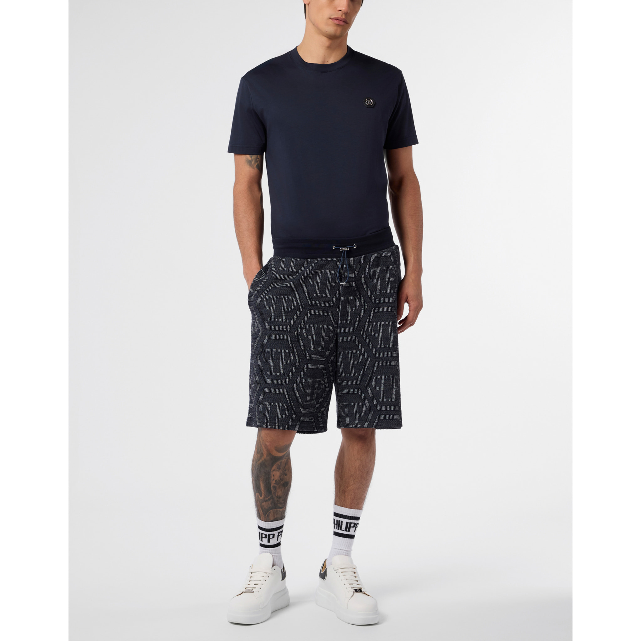 PHILIPP PLEIN Jacquard Shorts Monogram