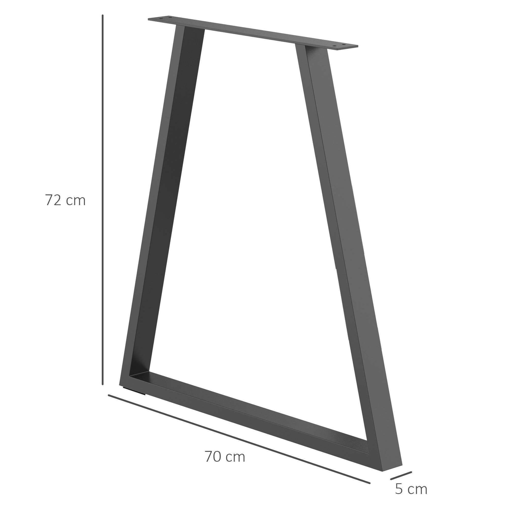 Conjunto de 2 Patas para Mesa 72x6x72 cm con Base de Protectoras y Tornillos