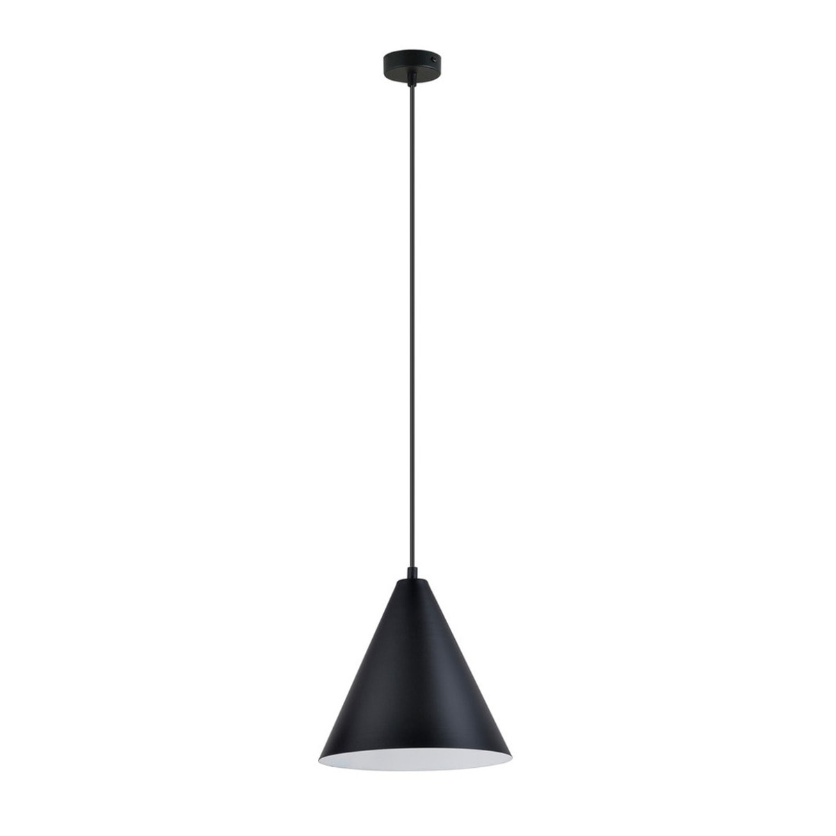 Lampada a sospensione REBEL in acciaio nero e bianco