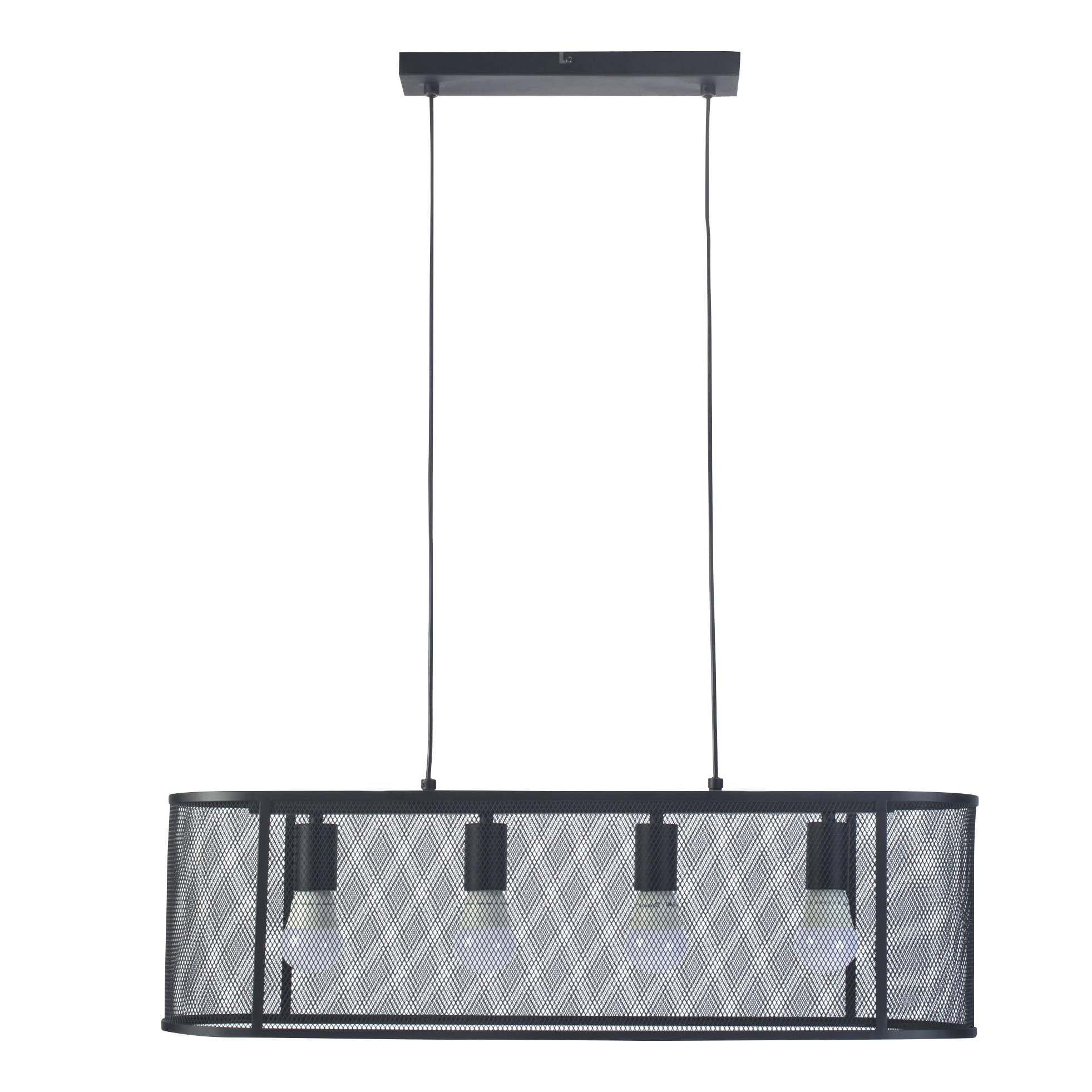 FORLIGHT Colgante Interior LED Numan E27 15W Negro para Comedor, Sala de Estar
