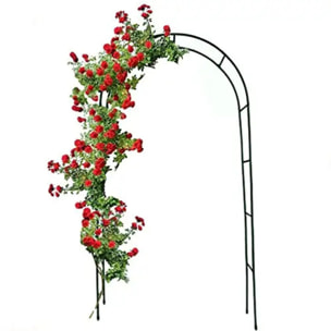 Arco Da Giardino Per Rose Piante Rampicanti Traliccio Pergolato Vite Decorazione Design Per Eventi Matrimoni Viali Metallo Verde Scuro 240x140x38 cm