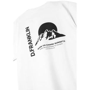 Camiseta de Hombre Sunsets  Blanco / Negro D.Franklin