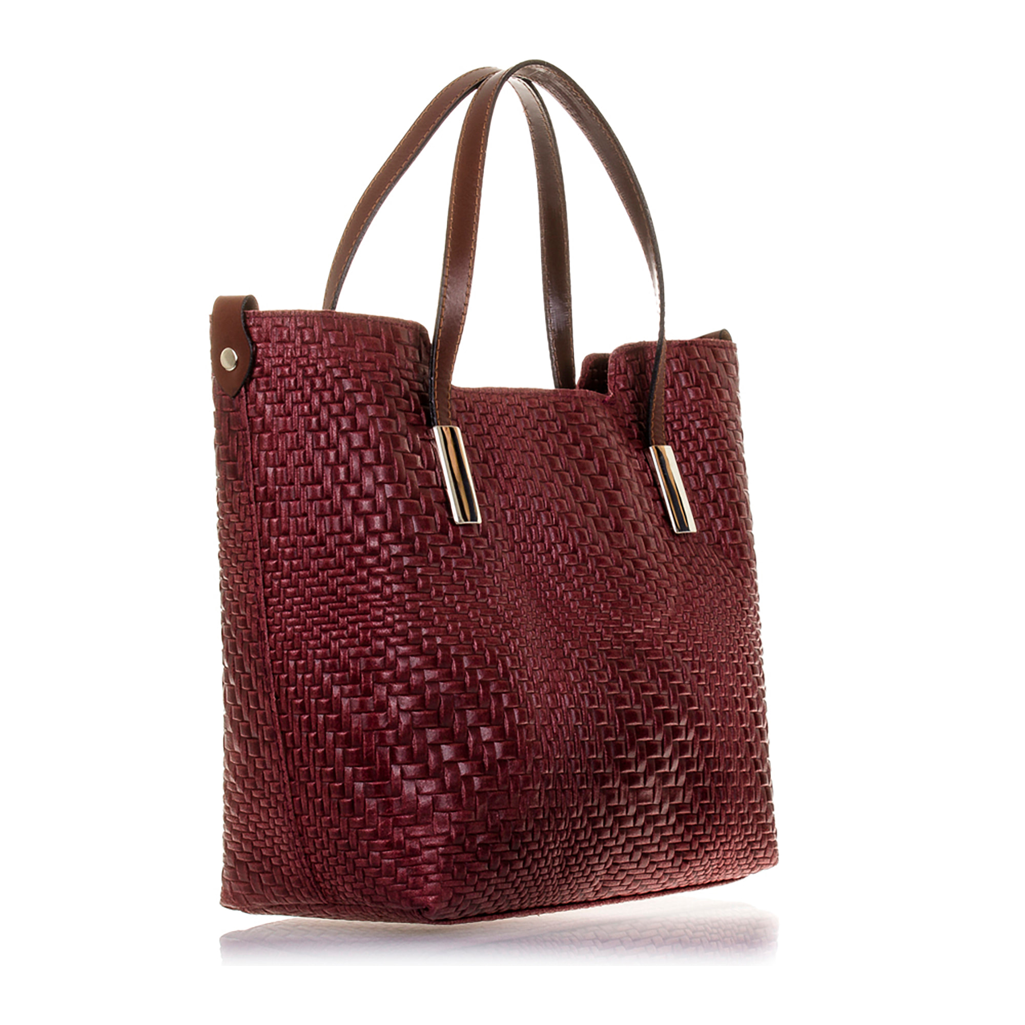 Filippa Borsa tote Donna.Pelle autentica Camoscio Incisa Intrecciata