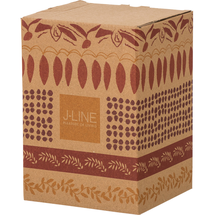 J-Line Bol - céramique - violet/rouge - set de 4