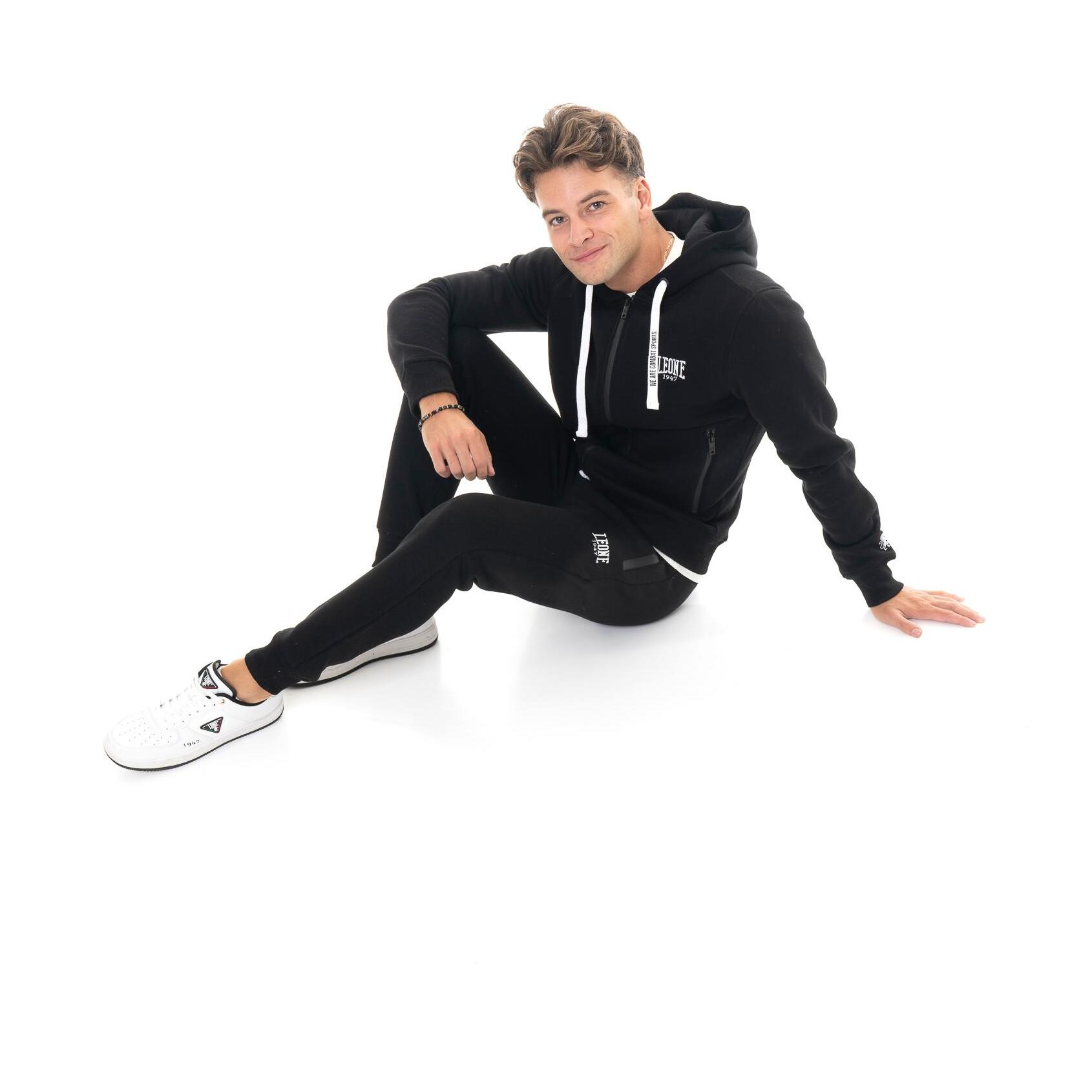 Pantalone sportivo invernale uomo con polsino al fondo Leone 1947 Soft Basic