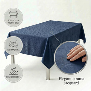 Tovaglia antimacchia impermeabile in poliestere resistente, ideale per uso quotidiano e occasioni, protegge da liquidi e sporco, facile da pulire, pratica e durevole, design elegante per cucina e sala da pranzo