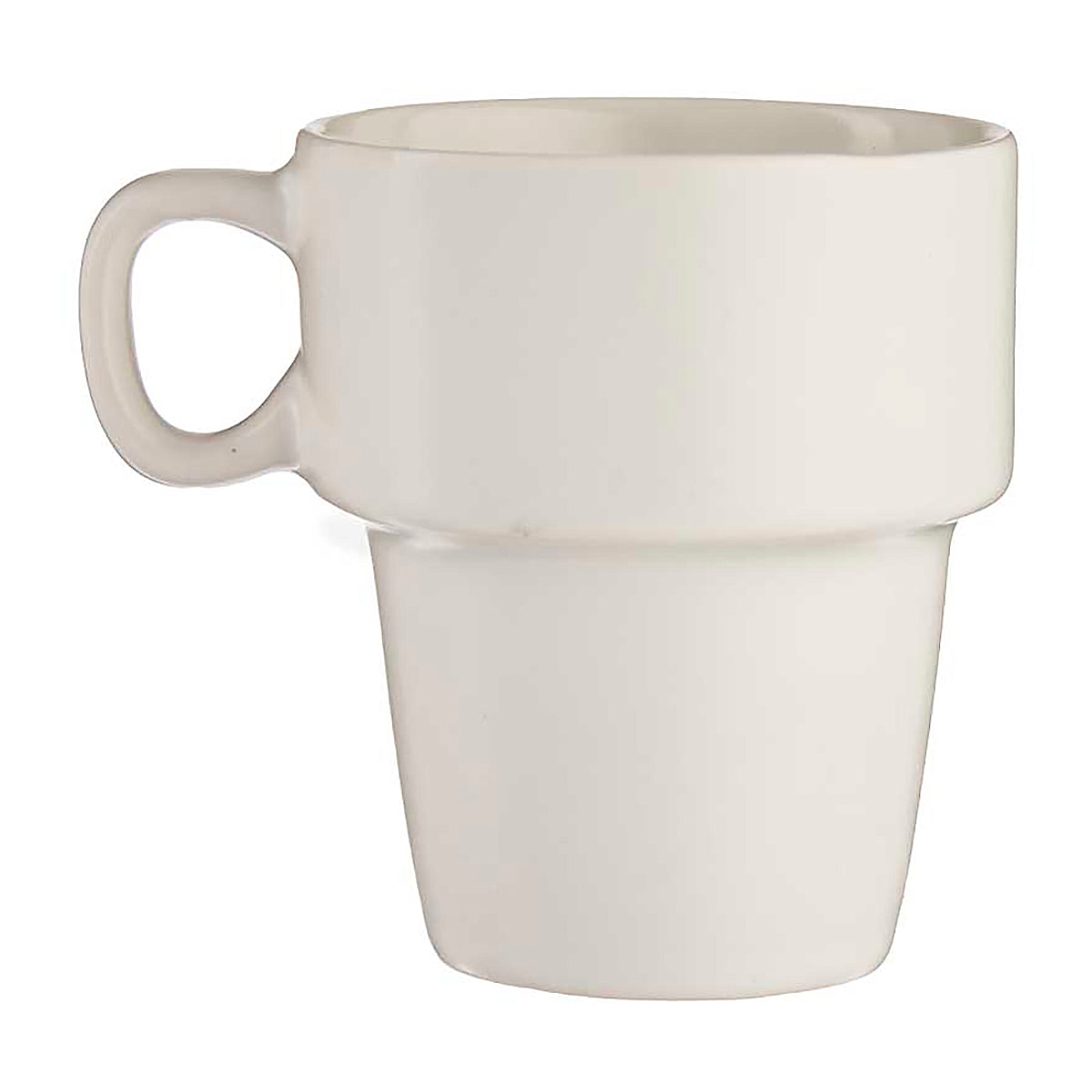 Set di 6 tazze impilabili in porcellana 36 cl.