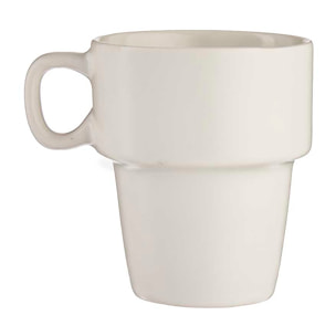 Set di 6 tazze impilabili in porcellana 36 cl.