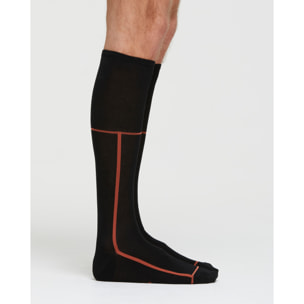 CALZA LUNGA COTONE FILIPPO MOTIVO A RIGHE IN CONTRASTO