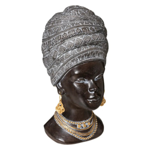 Statuette tête de femme résine H27cm
