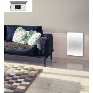 Radiateur inertie Fonte en VERRE Blanc SX 1000w