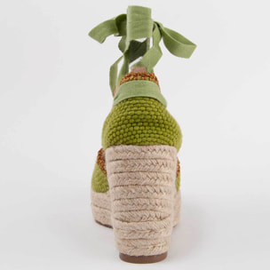 Alpargata De Cuña - Verde - Altura: 8 Cm