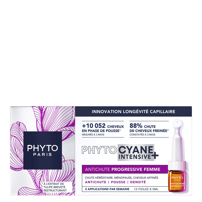 Phytocyane Intensive+ - Traitement Antichute Progressive Femme 12x5 ml