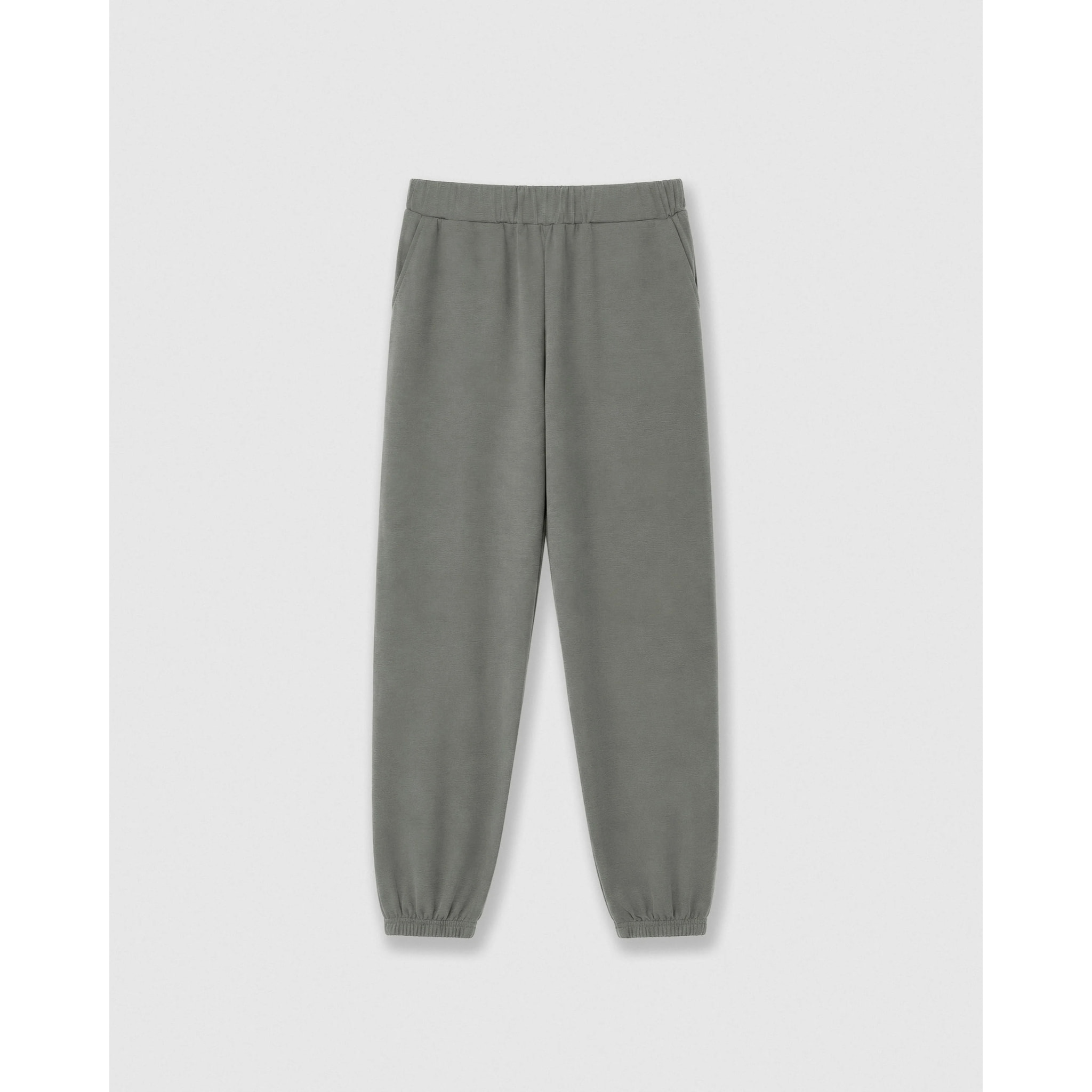 Pantalón jogger fluido liso azul agua