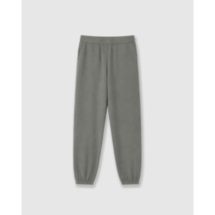 Pantalón jogger fluido liso azul agua