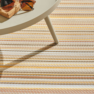 CAPRI - Tapis d'extérieur à motif rayure dégradée - Beige