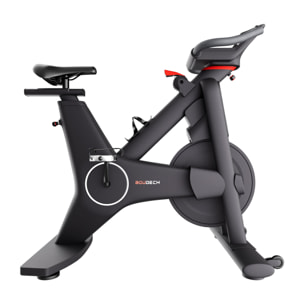 Aliena 2400 - Spin Bike Cyclette da Corsa con Volano 24 Kg Resistenza Elettrica con Display e Porta Tablet Nera