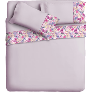 Completo letto Armonie IPERSAN Puro Cotone Dalia Glicine