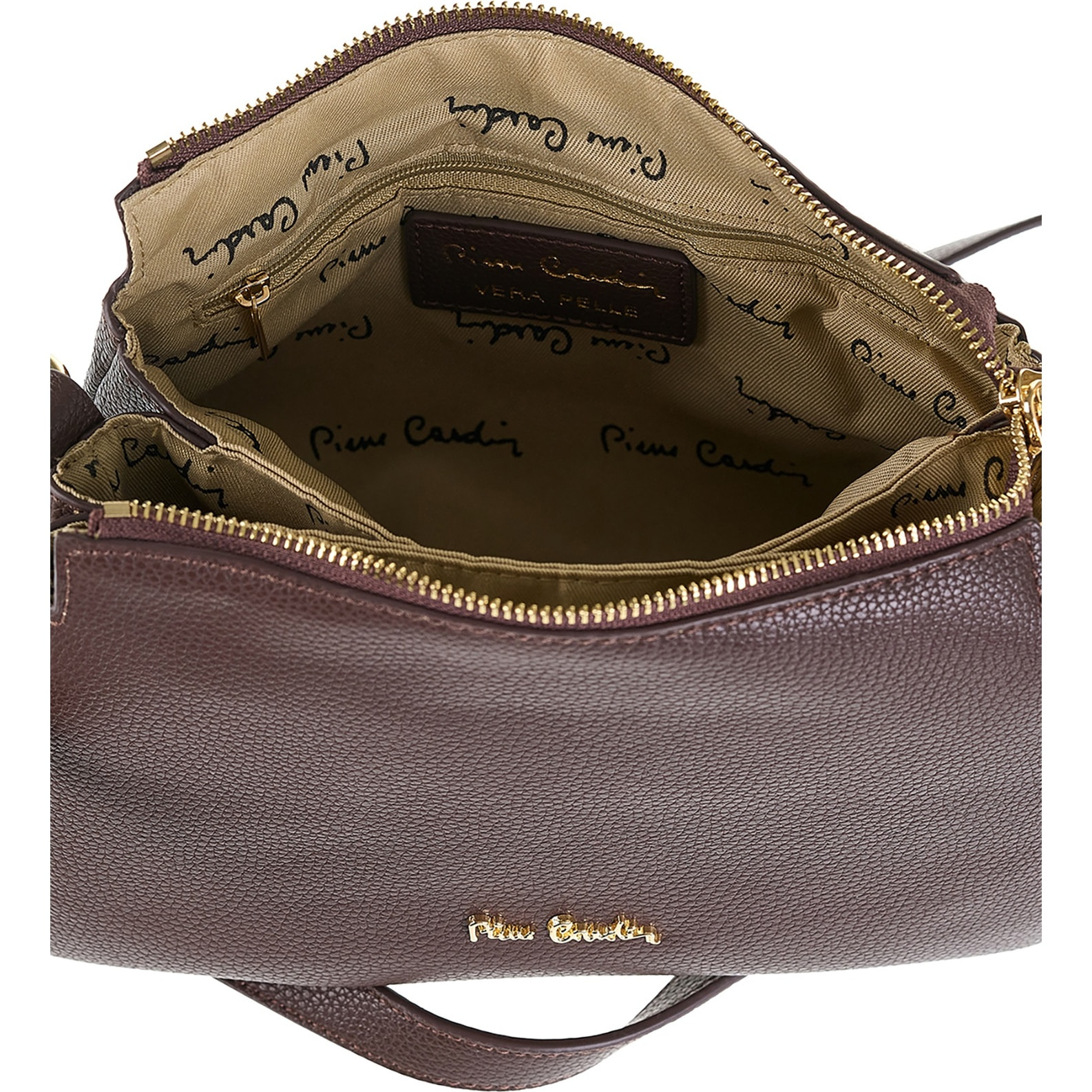 Borsa a spalla da donna Made in Italy - Modello Brunilde Lux - 100% pelle - 24.0 x 18.5 x 12.0 cm