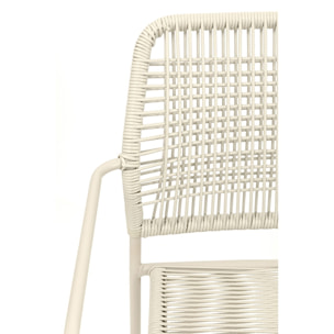 Ensemble de jardin Madagascar table et 4 chaises grises Kare Design