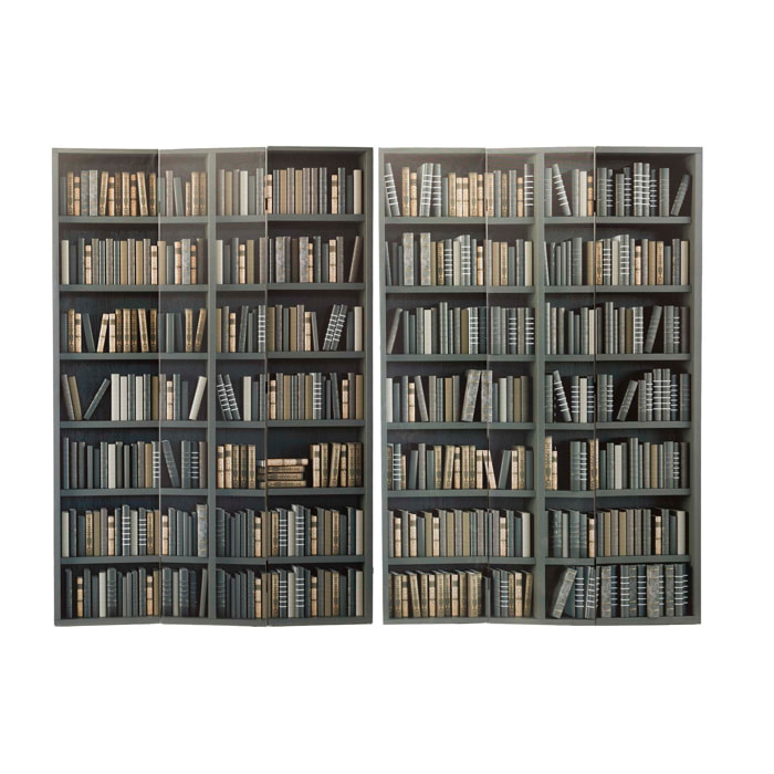 Biombo Canva Biblioteca 120x3x180 Cm