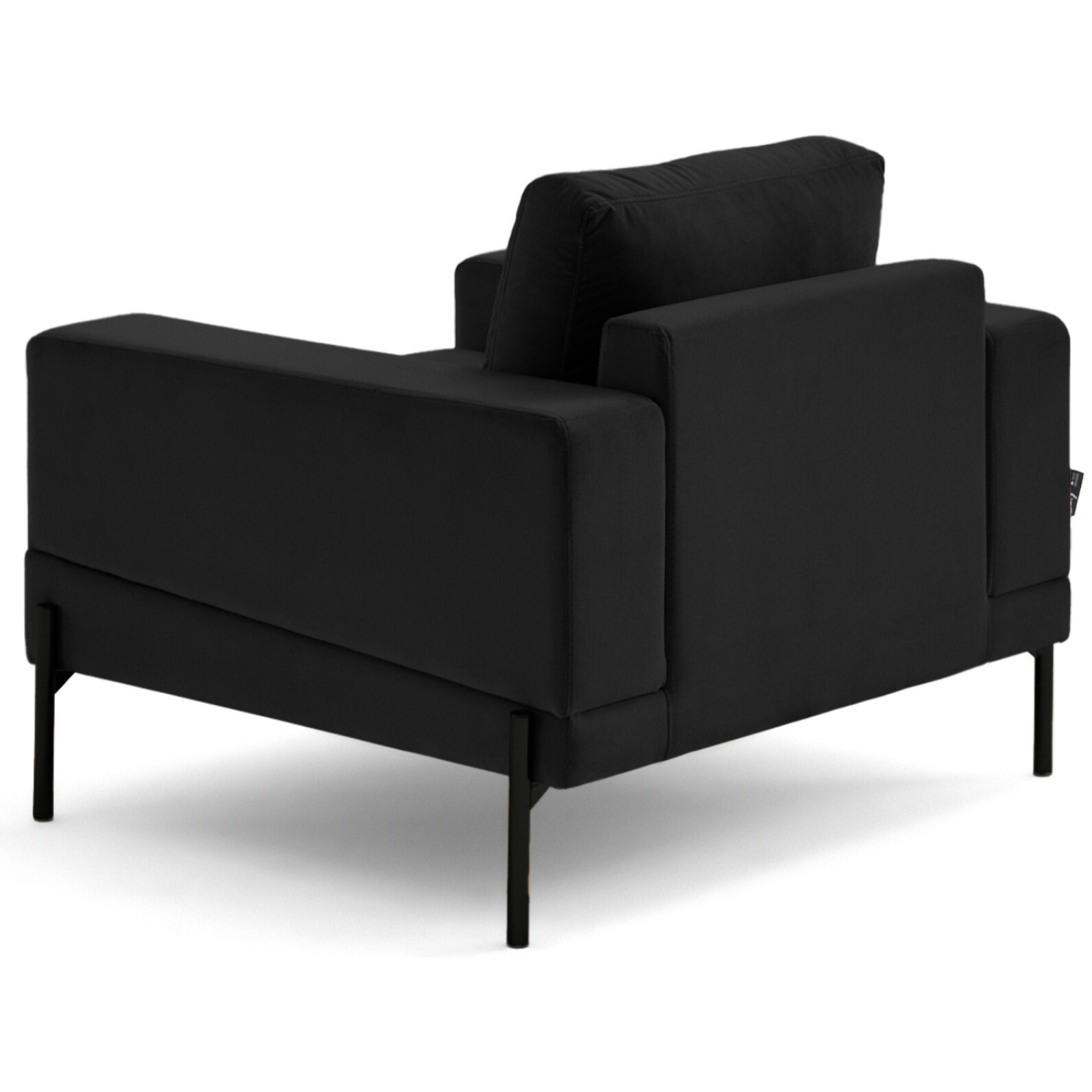 Isaure - fauteuil en velours - Noir