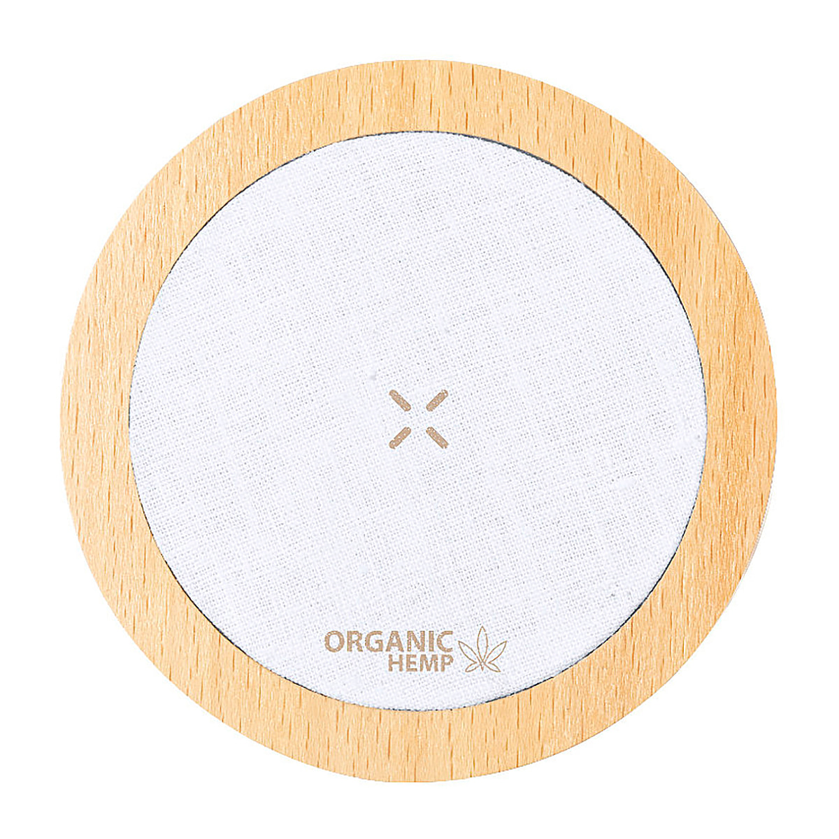 Cargador organic cáñamo y madera. Inalámbrico 15W carga rápida.