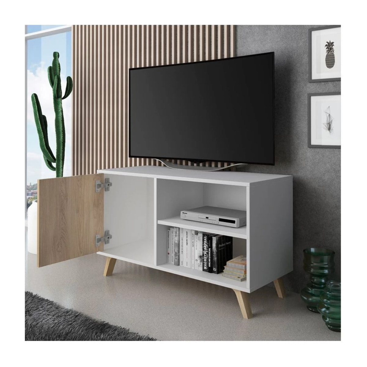 Mueble TV Wind 100 Blanco - Puccini