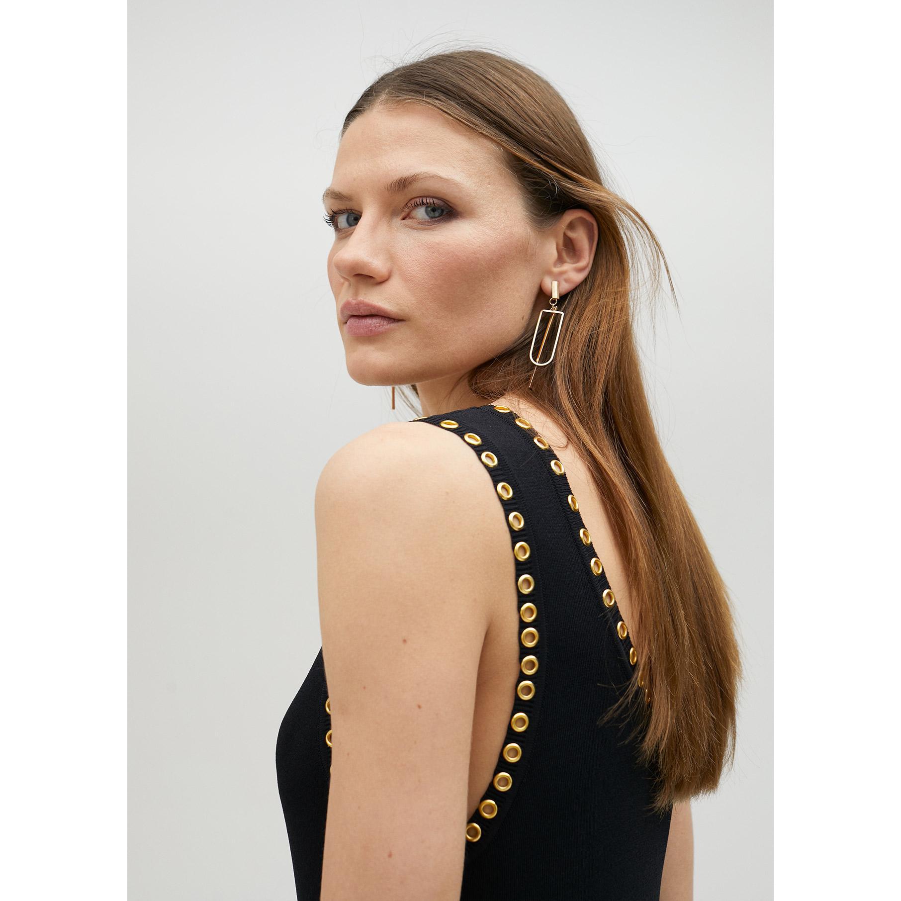 vestito occhielli dorati